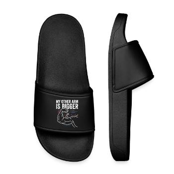 Autre mème du bras plus grand - Claquettes enfant - noir - Devant
