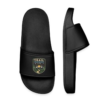 Vie en sentier - Claquettes enfant - noir - Devant