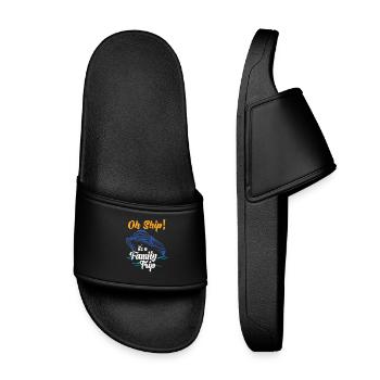 croisière Temps Oh Navire C’est un cadeau de navire de voyage en famille - Claquettes enfant - noir - Devant