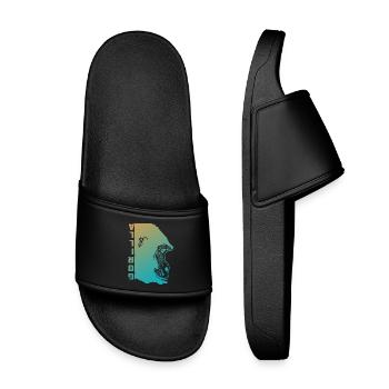 Gorilla Face - Kids’ Pool Sliders - black - Front