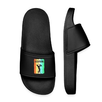 Saxophone Design - Kinder Badelatschen - Schwarz - Vorne