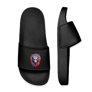 Coole Drache - Kinder Badelatschen - Schwarz - Vorne