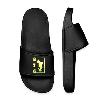 T SHIRT 976 MAYOTTE - Kids’ Pool Sliders - black - Front