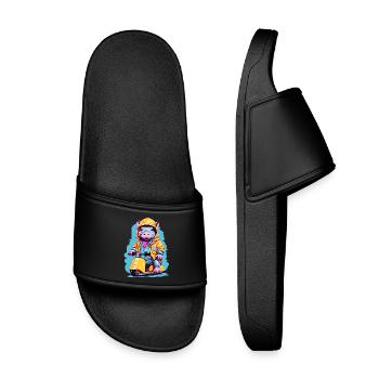 Hippopotame doux - Claquettes enfant - noir - Devant