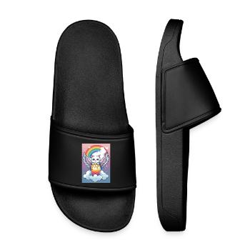 Ange chat mignon - Claquettes enfant - noir - Devant