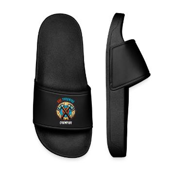 Axe Throwing Axe Sport Design - Kids’ Pool Sliders - black - Front