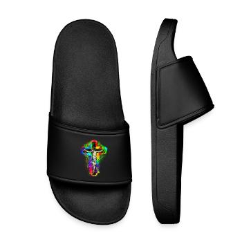 Croix de Jésus-Christ - Claquettes enfant - noir - Devant