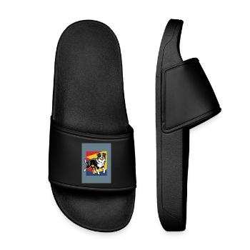 chien berger australien - Claquettes enfant - noir - Devant