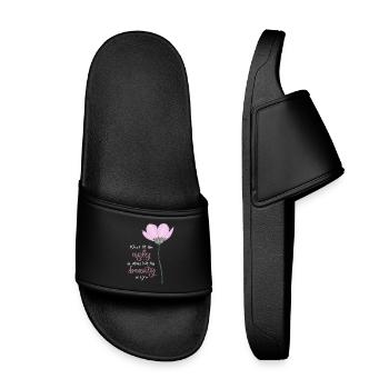 Ne laissez pas le laid tuer la beauté en vous - Claquettes enfant - noir - Devant