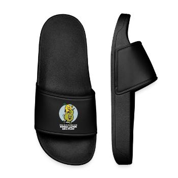 Lemon on a Pear - Kids’ Pool Sliders - black - Front