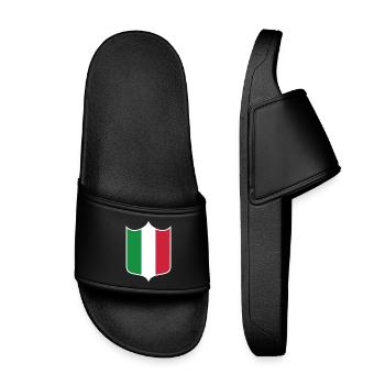 Italien - Kinder Badelatschen - Schwarz - Vorne