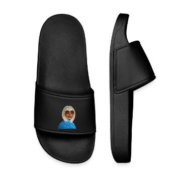 Von der Königin zur Prinzessin - Kinder Badelatschen - Schwarz - Vorne