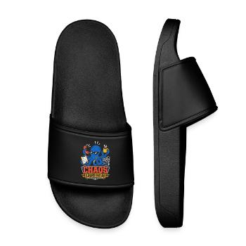 Chaos Coordinator Octopus - Kids’ Pool Sliders - black - Front