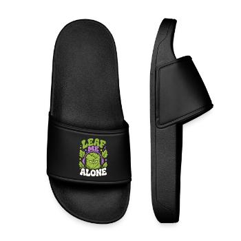 Leaf Me Alone Salad Humor - Kids’ Pool Sliders - black - Front