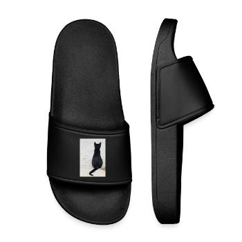 Chat Chat Chat Chat Chemise Cadeau - Claquettes enfant - noir - Devant