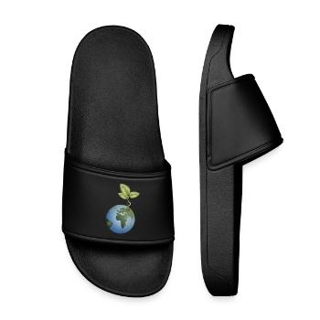 in the soil unfolds - Kids’ Pool Sliders - black - Front