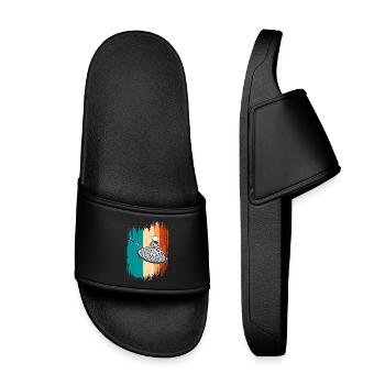 Badminton - Kids’ Pool Sliders - black - Front
