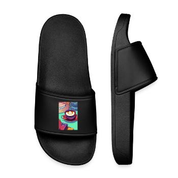 Café, grains de café - Claquettes enfant - noir - Devant
