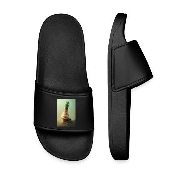 Glace - Claquettes enfant - noir - Devant
