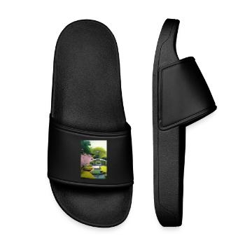 Jardin zen chinois - Claquettes enfant - noir - Devant