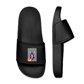 Singe lémurien - Claquettes enfant - noir - Devant