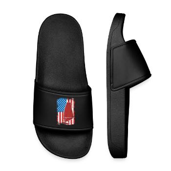 Windsurfer patriotique des États-Unis - Claquettes enfant - noir - Devant