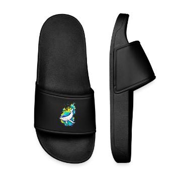 Baleine à bosse - Claquettes enfant - noir - Devant