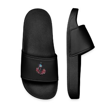 The Dark and Mysterious World of the Gothic Skull - Kids’ Pool Sliders - black - Front