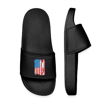 Drapeau de soudage des États-Unis - Claquettes enfant - noir - Devant