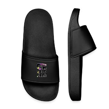 Liberté du campeur - Claquettes enfant - noir - Devant