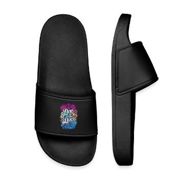 Live and Let Live - Vivre et laisser Vivre - Kids’ Pool Sliders - black - Front