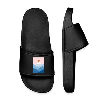 Paysage de montagne 2 - Claquettes enfant - noir - Devant
