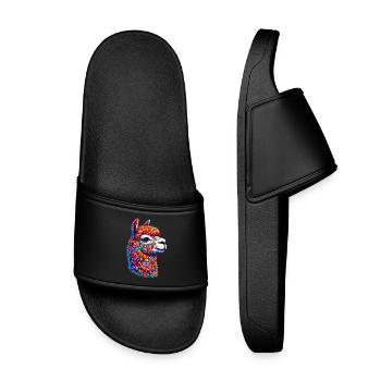 Alpaca - Kids’ Pool Sliders - black - Front