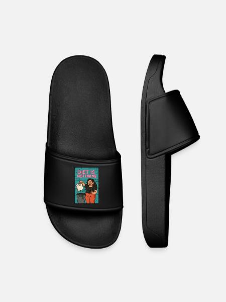 Diet is not for me - Kids’ Pool Sliders - black