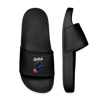 Stock Bull Bull Chart Profit Rocket Gift - Claquettes enfant - noir - Devant