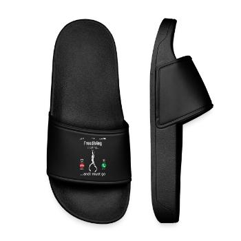 L’apnée m’appelle et je dois y aller design drôle - Claquettes enfant - noir - Devant