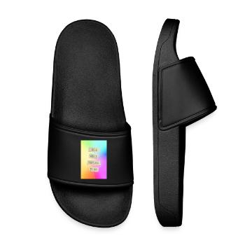 Be A Voice Not An Echo Motivational Design - Kids’ Pool Sliders - black - Front