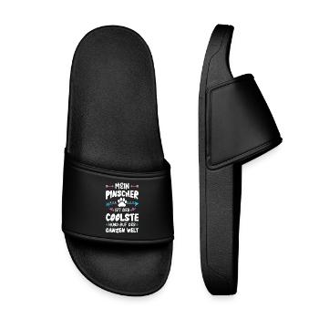 dicton sur le chien pinscher - Claquettes enfant - noir - Devant