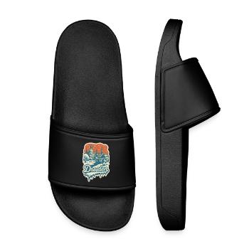 Dresden in the snowy winter magic - Kids’ Pool Sliders - black - Front
