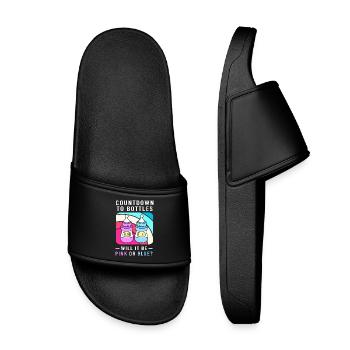 Gender Reveal New Year's Eve New Year New Year - Kids’ Pool Sliders - black - Front