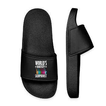 Saxophone - Kids’ Pool Sliders - black - Front