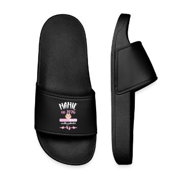 Mamie en 2026 Veuillez Patienter - Claquettes enfant - noir - Devant