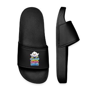 Cloud Jumps Today Even the Cloud Rain Humor - Kids’ Pool Sliders - black - Front