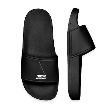 peewww bzeewww drôle de sabre laser conception de mots lumineux - Claquettes enfant - noir - Devant