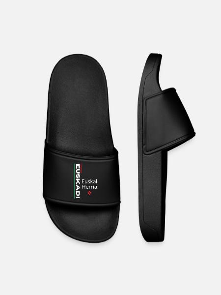 Vibrant Euskal Herria pattern design - Kids’ Pool Sliders - black