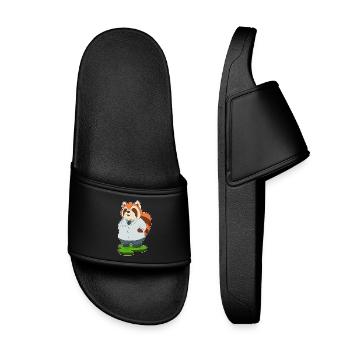 Médecin panda roux - Claquettes enfant - noir - Devant