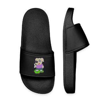 Os de chien - Claquettes enfant - noir - Devant