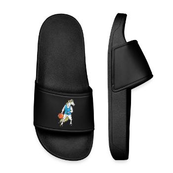 Cheval Basketteur Joueur Basketball - Claquettes enfant - noir - Devant