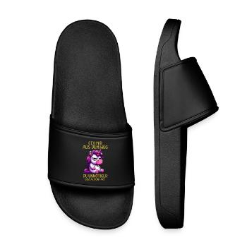 Écarte-toi de mon chemin, contact social inutile - Claquettes enfant - noir - Devant