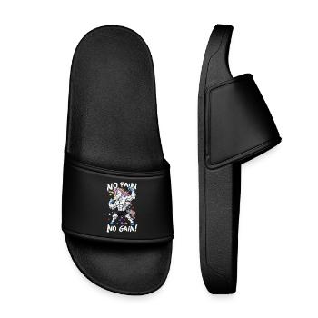 Licorne puissante, sans douleur, sans gain de forme - Claquettes enfant - noir - Devant